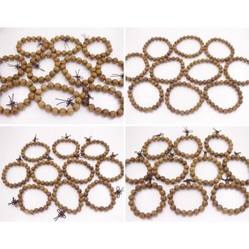 10pcs round natural Wenge Wood Prayer beads stretch bracelet 7" Choose Size 8mm 10mm 12mm 14mm