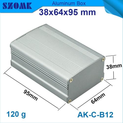 10 pcs/lot 38(H)x64(W)X95(L)mm standard box enclosure and distribution box for PCB and electronics, like project canbinet