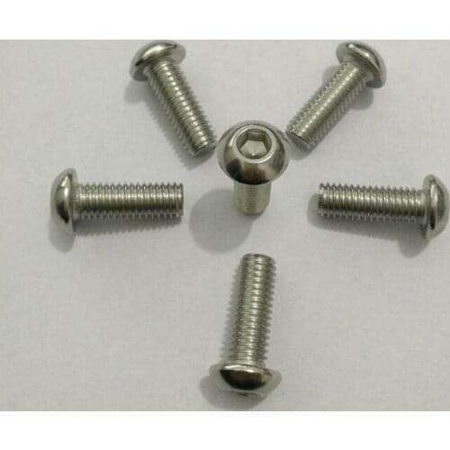 100PCS 8#-32UNC American Thread Stainless Steel Allen Button Head Hex Socket Screw Round Head Bolts 8#-32*3/16 To 8#-32*1-1/2