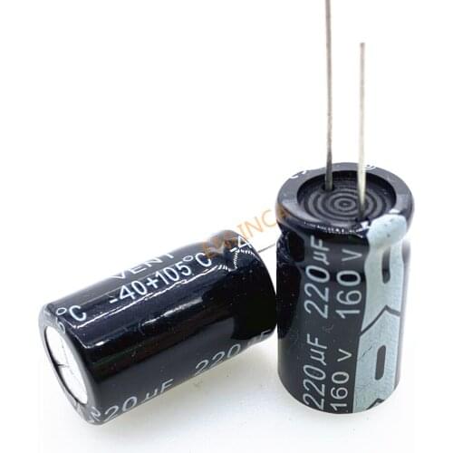 2pcs/lot 160v 220UF Aluminum Electrolytic Capacitor Size 16*26 220UF 20