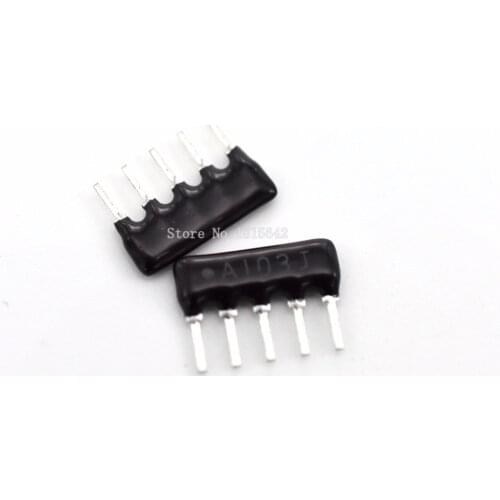 50PCS DIP exclusion 5pin 10K ohm 5 PINS A103J 10KR Network Resistor array A05-103J