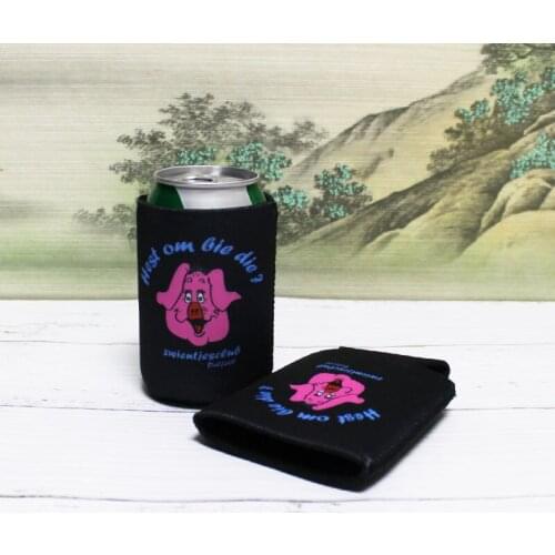 200pcs Collapsible Can Cooler Printed Your Logo Foldable Stubby Holder 3mm Thickness Neoprene Stubby Holders Beer Cooler Sleeve