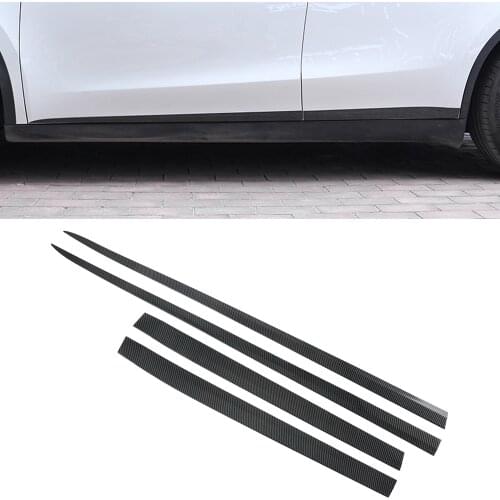 Car Accessories for Tesla Model Y 2020 2021 ABS Plastic Side Door Body Molding Strips Cover Trim 4pcs
