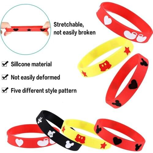 8pcs/lot Mickey mouse Bracelet Birthday party mixed Bracelet small gifts for children parties guests Supplie Mickey Party Favor