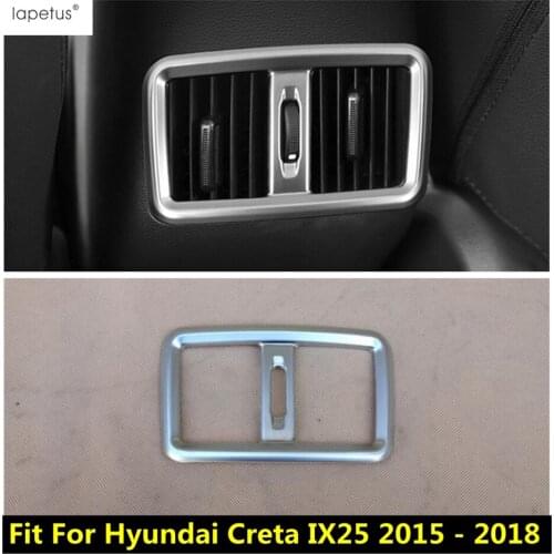 ABS Accessories For Hyundai Creta IX25 2015 - 2018 Armrest Box Rear Air Conditioning Outlet Vent Frame Cover Kit Trim Interior