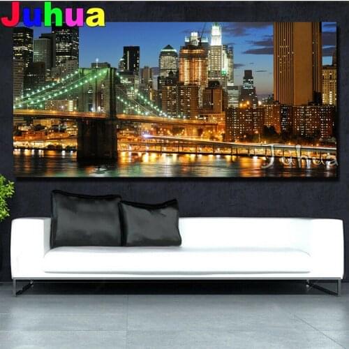 New York City Diamond Painting Full Square Round Drill Painting 5d landscape Diamond Embroidery large Size Sofa background Art