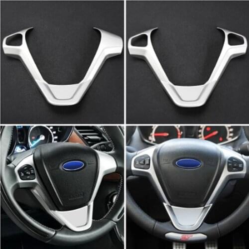 Car Accessories Steering Wheel Protective Sequin Cover Trim Sticker For Ford New Fiesta MK7 Ecosport Figo B-MAX KA