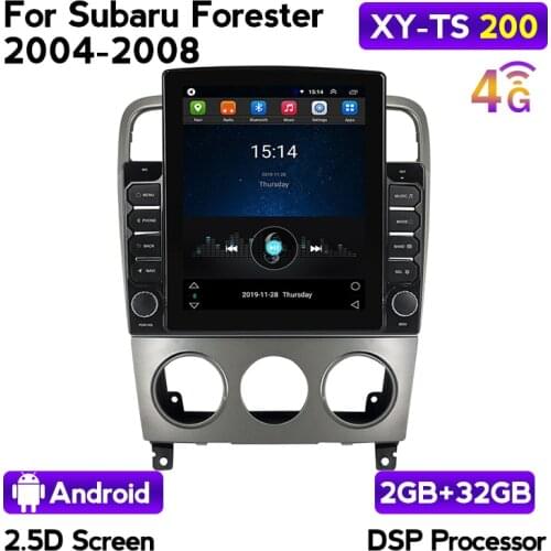 9.7'' 4G LTE Tesla Screen Android DSP Car Radio Multimedia Player for Subaru Forester SG 2002 - 2008 Stereo Navigation GPS Unit