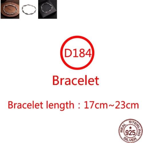 D184 S925 sterling silver bracelet personality hipster retro holy sword pattern punk letter jewelry 2021 new