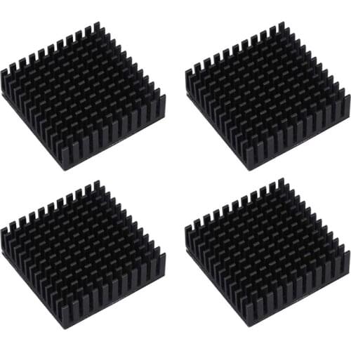 40x40x10mm Black Radiator Aluminum Heatsink Extruded Profile Heat Dissipation Electronic,3d Printer Part (Pack Of 4)