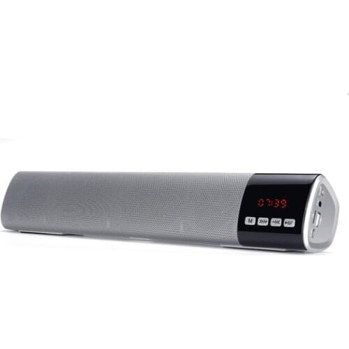 Home TV PC bluetooth Soundbar Speaker Portable Wireless Subwoofer 3D Surround Speakers HiFi Support FM Radio Clock TF USB