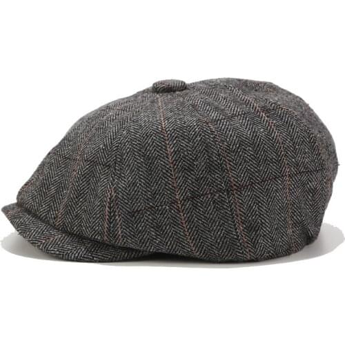 New Retro Spring Autumn Newsboy Caps Men Women Octagonal Hat for Male Detective Hats Retro Flat Caps Chapeau Beret Outdoor Cap