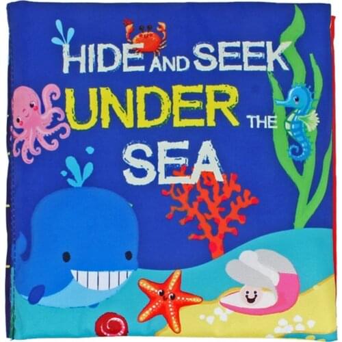 0-36M Baby Early Learning Toy Tail Cloth Book Parent-child Interactive Paper Puzzle Cloth Book Rattle Enlightenment Book