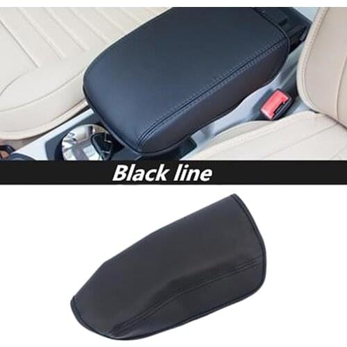 Microfiber Leather Armrest Box Cover Protective Sleeve Protective for TOURAN 2016-2018