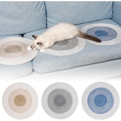 Creative Portable Woven Pet Cat Nest Mat Cotton Thread Knitted Cat Grinding Claw Mattress Cool Cat Scratch Blanket Pet Supplies