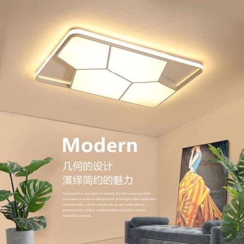 Square Ultra-thin Black/White Modern LED Ceiling Lights Living Room Bedroom Indoor Home Lighting Fixtures Ceiling Lamp Luminaria