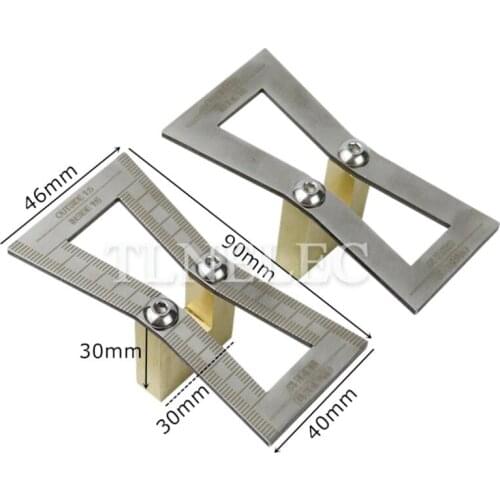 Brass Dovetail Tenon Line Gauge Woodworking Scriber Tenon and Mortar Drawing Gauge Template Drawing Line Tool