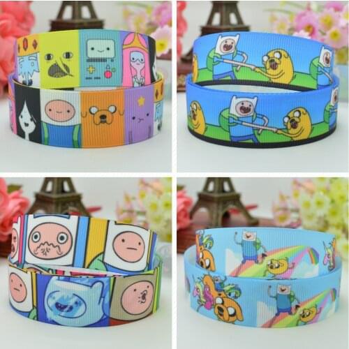 10 Yards 22mm 7/8" Cute cartoon Printed grosgrain ribbon hair bow Headwear DIY hair accessories retail