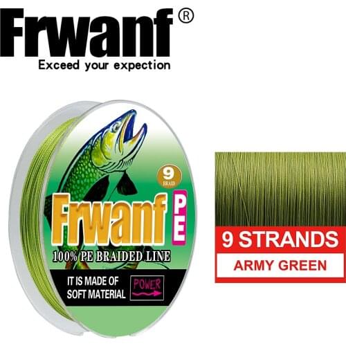 Frwanf 300M PE Fishing Line 9 Strand Weaves Multifilament Super Strong Carp Fishing Line 15-160LB wire tackle rought toughness