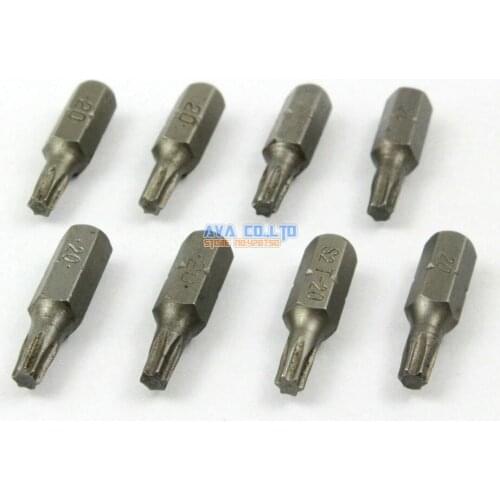 20 Pieces Magnetic Security Torx Screwdriver Bit S2 Steel 1/4" Hex Shank 25mm Long T20 Tip (25mm x T20)