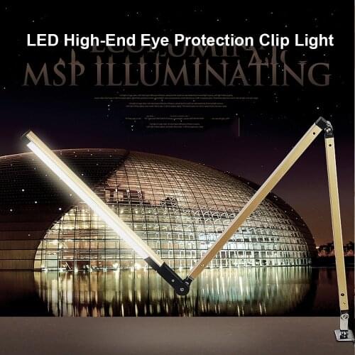 Metal swing arm dimmable table lamp LED remote control desk lamp architect work light with clip height adjustable nail lamp