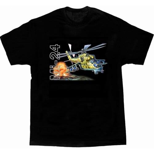 Mi-24 Attack Helicopter T-Shirt. Summer Cotton Short Sleeve O-Neck Mens T Shirt New S-3XL