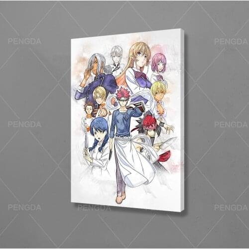 Wall Art Home Decor Painting HD Print Modern Posters Canvas Cuadros Modular Food Wars Shokugeki No Soma Picture Anime For Gift