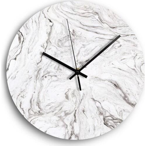 Structure Printed Wall Clock Marble Texture Artwork Quiet Movement Wall Watch Metaphysical Healing Wall Art Clock