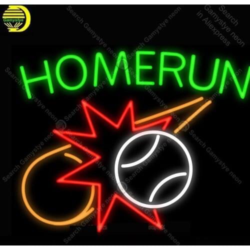 NEON SIGN For 2018 Home Run NEON Lamp Star GLASS Tube Decor Sports Room Window Handcraft Advertise anuncio luminoso Dropshipping