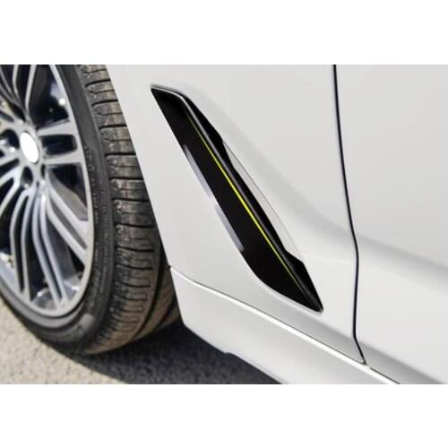 New!! ABS Gloss Black Fender Vent Decoration Refit Trim Car Styling For BMW 5 Series G30 2017 2018 Set of 2pcs