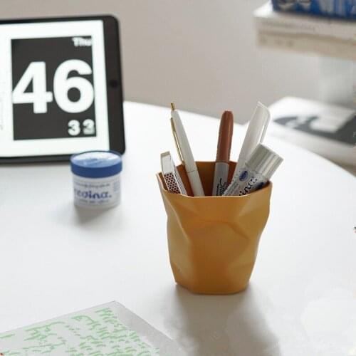 Plastic Pen Holder Study Room Folded Desktop Storage Tank Storage Tank Stackable Writing Desk Decoration