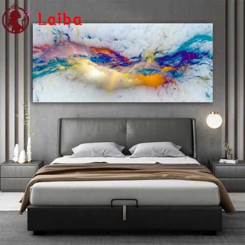 Full square round diamond Colorful cloud abstract art painting diamond embroidery 5D rhinestone mosaic diamond inlaid pattern