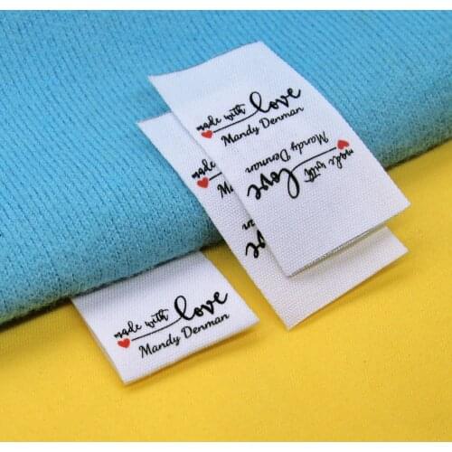 Custom Sewing labels / Brand labels, Custom Clothing Tags, Cotton Ribbon label, Name label (FR074)