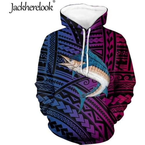 Jackherelook Casual Loose Hoodies Streetwear Sweatshirt Polynesian Traditional Tribal Design Autumn Womens Hoodie Pullover Hoody