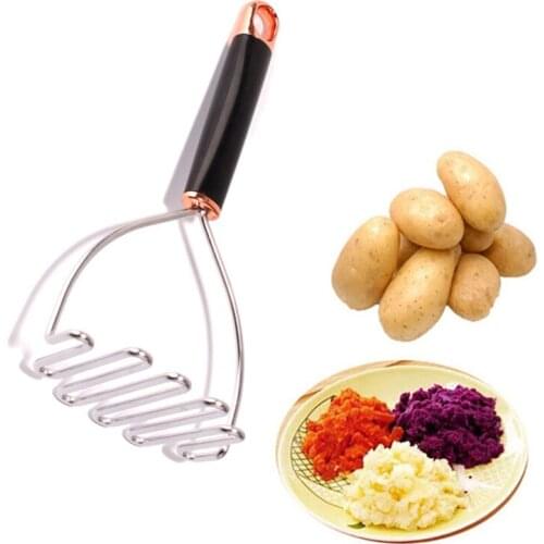 Stainless Steel Potato Masher Wave Shape Potatoes Press Durable Double Layer Wire Potato Mashers Kitchen Accessories