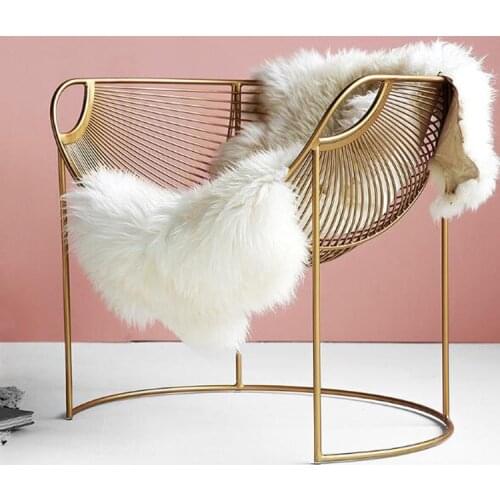 Golden luxury iron leisure chair single sofa chair armchair small living room bedroom chair lazy couch