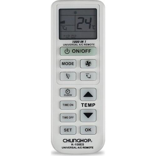 Universal A/C Controller Air Conditioner Air Conditioning Remote Control CHUNGHOP K-108es Use for Toshiba Panasonic Sanyo