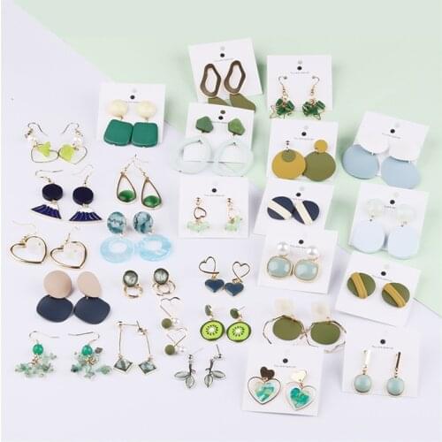 Premium Blue Earrings For Women Korean Drop Earrings Bridal Jewelry Travel Neon Green Statement Jewelry Wholesale Free Shipping