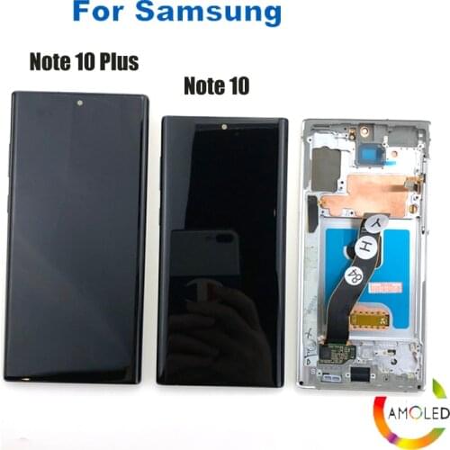 Super Amoled For Samsung Galaxy Note 10 N970F note10 N970 N9700 LCD with Frame Display Touch Screen Digitizer Assembly