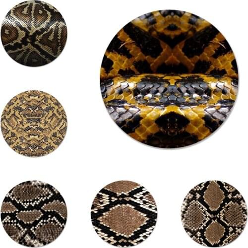 58mm Python Snake Skin Icons Pins Badge Decoration Brooches Metal Badges For Clothes Backpack Decoration