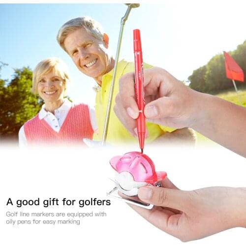 1set Golf Ball Line Marker Drawing Template Alignment Tool with Pen Marks Template Drawing Alignment Marks Sign Tools