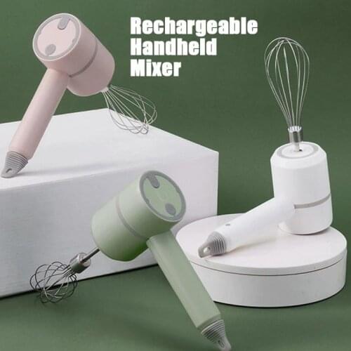 1Pc Wireless Portable Electric Food Mixer 3 Speeds High Power Dough Egg Beater Baking Hand Electric Mixer Home Kitchen Egg Tools