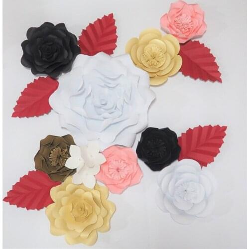 2018 DIY Giant Paper Flowers Wedding Backdrop Half Made Flowers Kits Party Bridal Shower Baby Nursery Xmas With Video Tutorial