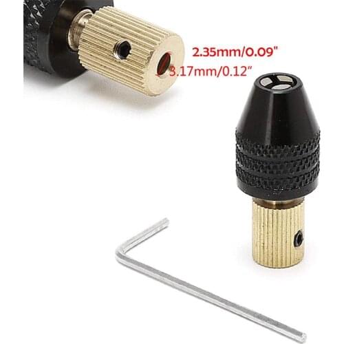 3.17mm 2.35mm Electric Motor Shaft Mini Chuck Fixture Clamp 0.3mm-3.5mm Small To Drill Bit Micro Chuck Fixing Device