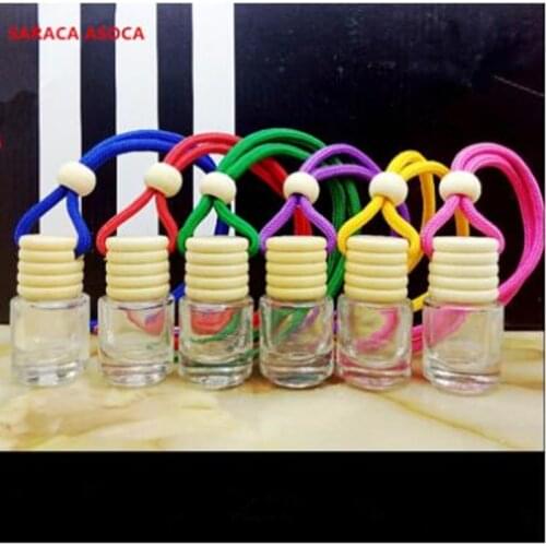 4ML 5ML Car Perfume Pendant Empty Glass Perfume Bottles car accessories With Plastic Seal