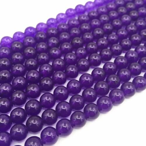 6-12mm Natural Stone Amethysts Round Beads for Jewelry Making DIY Bracelet Necklace Jades Chalcedony Jaspers Finding 15inch A208