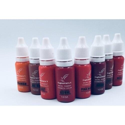 Freeshipping 8Colors Lip Micropigment Professional Englandkiay Permanent Makeup Lip Micropigment
