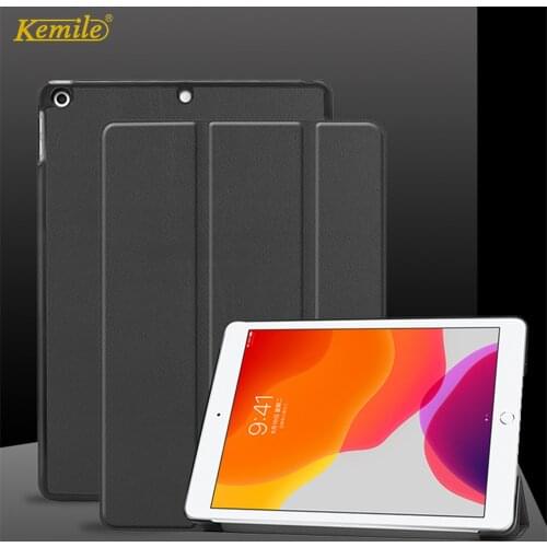 Case for New iPad 10.2 2019 7th Generation Funda Magnetic Folding Flip Stand PU Leather Smart Cover for iPad 7th 10.2 Case Glass