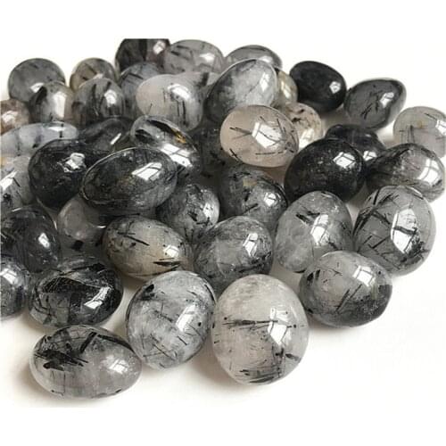 Black Tourmaline Tumbled Stones Wholesale Natural Carved Gemstone For Decoration