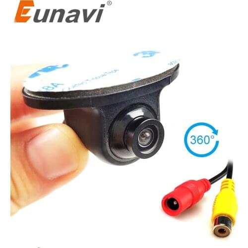 Eunavi Universal Car Rear View Parking 360 Graden backup Camera Hd Color Night Version Reverse CCD Cmos Wide Angle waterproof